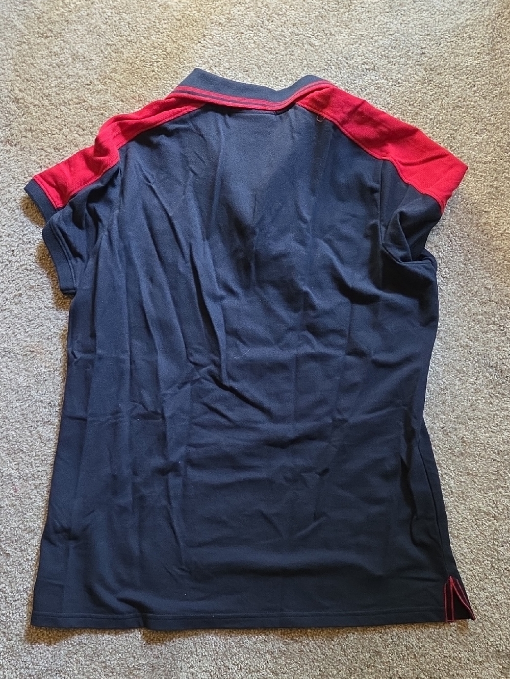 Ariat Navy and Red Womens Polo with Logo - Picture 3 of 3